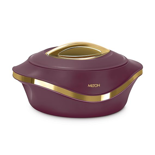 Picture of MILTON Pearl 1000 Inner Stainless Steel Casserole, 860 ml, Ivory | BPA Free | Food Grade | Easy to Carry | Easy to Store | Chapati | Roti | Curd Maker