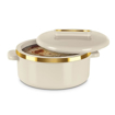 Picture of MILTON Curve 1000 Inner Stainless Steel Casserole, 840 ml, Ivory | BPA Free | Food Grade | Easy to Carry | Easy to Store | Chapati | Roti | Curd Maker