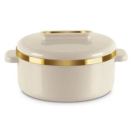 Picture of MILTON Curve 2500 Inner Stainless Steel Casserole, 2.15 litres | BPA Free | Food Grade | Easy to Carry | Easy to Store | Chapati | Roti | Curd Maker