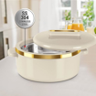 Picture of MILTON Curve 2500 Inner Stainless Steel Casserole, 2.15 litres | BPA Free | Food Grade | Easy to Carry | Easy to Store | Chapati | Roti | Curd Maker