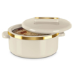 Picture of MILTON Curve 2500 Inner Stainless Steel Casserole, 2.15 litres | BPA Free | Food Grade | Easy to Carry | Easy to Store | Chapati | Roti | Curd Maker