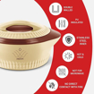 Picture of MILTON Royal 1000 Insulated Inner Stainless Steel Casserole, 830 ml | BPA Free | Food Grade | Easy to Carry | Easy to Store | Ideal for Chapatti | Roti | Curd Maker