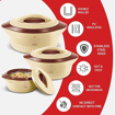 Picture of Milton Royal 3500 Insulated Inner Stainless Steel Casserole, 3.4 Litres | BPA Free | Food Grade | Easy to Carry | Easy to Store | Ideal For Chapatti | Roti | Curd Maker