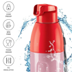 Milton Kool Convex 700 Insulated Inner Pet Water Bottle, 560 ml, Light Red | Easy To Carry | Leak Proof | School | Office | Gym | Hiking | Treking | Travel Bottle की तस्वीर