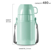 Picture of Milton Precious 500 Plastic Insulated Flask, 480 ml | BPA Free | Food Grade | Odour Free | Easy Grip | Easy to Carry | Light Weight | School | Kids | Picnic