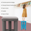 MILTON Jumbo Hardy Plastic Stool, Grey | Office Stool | Bathroom | Kitchen | Home | Stool for Sitting | Comfort Seating | BPA Free | Easy to Carry | Recyclable की तस्वीर