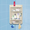 MILTON Trinity Plastic Corner Rack Without Door | Multipurpose Storage Organizer | Adjustable Shelf l Bathroom l Kitchen l Home l Recyclable l Multiple Compartments की तस्वीर