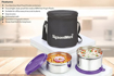 Picture of Signoraware Executive Stainless Steel Lunch Box Set 2 with bag | Stainless-Steel Leak-Proof Containers | Full Meal Boxes (Container Size 350mlx1 | 500mlx1 | Violet)