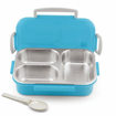 Picture of Signoraware Happy-Me Stainless Steel Lunch Box for Kids Adults, PUF Insulation Keeps Food Warm, Food Grade Bpa Free, 3 Compartments with Locking Lid and Steam Valve, Spill Leak Proof