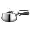 Picture of Vinod Europa Stainless Steel Handi Shape Inner Lid Pressure Cooker - 1.5 Litre | Sandwich Bottom Cooker | Induction and Gas Base | ISI and CE certified