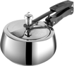 Picture of Vinod Europa Stainless Steel Handi Shape Inner Lid Pressure Cooker - 2 Litre | Sandwich Bottom Cooker | Induction and Gas Base | ISI and CE certified