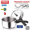 Picture of Vinod Platinum Triply Stainless Steel Outer Lid Pressure Cooker Junior 5 Litres - ISI certified, Silver (Induction and Gas Stove Friendly)
