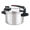 Picture of Vinod Nutrimax Pressure Cooker 5.5 Litre | SAS Technology | Fast Cooking, Spillage Control | Unique Lid, Auto Lock, Visual Indicator | Induction and Gas Base | ISI certified