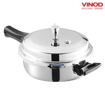 Picture of Vinod Platinum Triply Stainless Steel Pressure Cooker Junior - 3 Litre | SAS Bottom Pan Cooker | Induction and Gas Base Cooker | ISI and CE certified