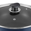 Picture of Vinod Zest Non-Stick Deep Kadai with Glass Lid 3.1 litres Capacity (24 cm Diameter) with Riveted Sturdy Bakelite Handles (Gas Stove Compatible) PFOA Free - 3mm Thickness, Blue