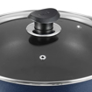 Picture of Vinod Zest Non-Stick Deep Kadai/Kadhai with Glass Lid 1.4 litres Capacity (18 cm Diameter) with Riveted Sturdy Bakelite Handles (Gas Stove Compatible) PFOA Free - 3mm Thickness, Blue