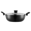 Picture of Vinod Zest Marbilo Non-Stick Deep Kadai/Kadhai with Glass Lid 3.3 litres (26 cm Diameter) with Riveted Sturdy Handles (Gas Stove and Induction Compatible) PFOA Free - 3.5 mm Thickness