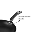 Picture of Vinod Hanos Non-Stick Aluminium Fry Pan 22 cm,Hard Anodised Non-Stick Coating with 100% Bakelite Riveted Handle,Non-Toxic,PFOA Free Black (Induction Friendly)