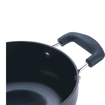 Picture of Vinod Black Pearl Hard Anodised Deep Kadai/Kadhai with Glass Lid 3.1Ltr (24 cm Diameter),Riveted Sturdy Handles,3.25mm Thickness,(Gas Stove Compatible Only)