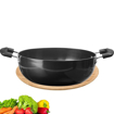 Picture of Vinod Black Pearl Hard Anodised Deep Kadai/Kadhai 2.1 litres Capacity (20 cm Diameter), with Riveted Sturdy Handles - 3.25 mm Thickness, Black (Gas Stove Compatible)