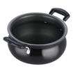 Picture of Vinod Black Pearl Hard Anodised Handi with Stainless Steel Lid 2 Litres Capacity (Mini) with Riveted Sturdy Handles - 3.25 mm Thickness, Black (Gas Stove Compatible)