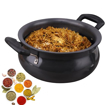 Picture of Vinod Black Pearl Hard Anodised Handi with Stainless Steel Lid 2 Litres Capacity (Mini) with Riveted Sturdy Handles - 3.25 mm Thickness, Black (Gas Stove Compatible)