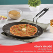 Picture of Vinod Black Pearl Plus Hard Anodised Roti / Paratha / Phulka Tawa, 22 cm Diameter with Riveted Sturdy Handle - 5.25 mm Thickness, Black (Induction and Gas Stove Base