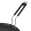 Picture of Vinod Hard Anodised Cookware 3 Pcs Set of 24 cm Deep Kadai/Kadhai with Lid (3.1 Litre), 24 cm Frypan and 25 cm Tawa (4.25 mm Thickness) - Black (Induction and Gas Stove Compatible)