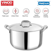 Picture of Vinod Platinum Triply Stainless Steel Biryani Pot With SS Lid 11 Litres /30CM, Large Cooking Pot / Tri ply Cook & Serve Casserole,Induction Base