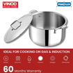 Picture of Vinod Platinum Triply Stainless Steel Biryani Pot With SS Lid 11 Litres /30CM, Large Cooking Pot / Tri ply Cook & Serve Casserole,Induction Base