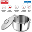 Picture of Vinod Platinum Triply Stainless Steel Biryani Pot With SS Lid 11 Litres /30CM, Large Cooking Pot / Tri ply Cook & Serve Casserole,Induction Base