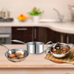 Picture of Vinod Platinum Triply Stainless Steel 3Pcs Combo Set Silver (Induction Friendly)(Kadai,Frypan and Milkpan)