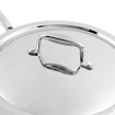 Picture of Vinod Platinum Triply Stainless Steel Induction Friendly Saute pan 2.6 Litre | Fry Pan with SS Lid- 24 cm, Silver