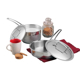 Show details for Vinod Stainless Steel Induction Friendly Classic Deluxe Combo Set of 2 Pcs - Saucepan (16 cm/2.1 litres) with Lid & Frypan (20 cm)  - Silver Picture of Vinod Stainless Steel Induction Friendly Classic Deluxe Combo Set of 2 Pcs - Saucepan (16 cm/2.1 litres) with Lid & Frypan (20 cm)  - Silver