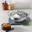 Picture of Vinod Stainless Steel Kadai/Kadhai with Glass Lid with Riveted Handles- Diameter 18 cm, Capacity 1.4 Litre (Induction and Gas Stove Friendly), 2 Years Warranty, Silver