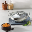 Picture of Vinod Stainless Steel Kadai/Kadhai with Glass Lid with Riveted Handles- Diameter 26 cm, Capacity 4 Litre (Induction and Gas Stove Friendly)