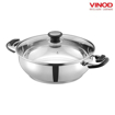 Picture of Vinod Durban Stainless Steel Kadai/Kadhai with Glass Lid - 1.7 Litre, 20 cm Diameter, Induction and Gas Friendly, BPA Free, Food Grade Steel Handi, Silver