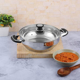 Show details for Vinod Durban Stainless Steel Kadai/Kadhai with Glass Lid - 2.7 Litre, 24 cm Diameter, Induction and Gas Friendly, BPA Free, Food Grade Steel Handi, Silver Picture of Vinod Durban Stainless Steel Kadai/Kadhai with Glass Lid - 2.7 Litre, 24 cm Diameter, Induction and Gas Friendly, BPA Free, Food Grade Steel Handi, Silver