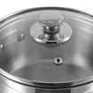 Picture of Vinod Stainless Steel Two Tone Saucepan with Glass Lid - 20 cm Diameter, 3 litres Capacity (Induction and Gas Stove Friendly)