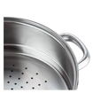 Picture of Vinod Stainless Steel 2 Tier Steamer/Momo/Modak Maker with Glass Lid & Riveted Handles of 24 cm Diameter (Induction and Gas Stove Friendly)