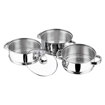 Picture of Vinod Stainless Steel 3 Tier Steamer/Momo/Modak Maker with Glass Lid & Riveted Handles of 18 cm Diameter (Induction and Gas Stove Friendly)