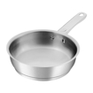 Picture of Vinod Stainless Steel Frypan 18 cm Diameter, Induction and Gas Stove Comptaible with 5mm Base Thickness, Sturdy Riveted Stainless Steel Handle