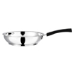 Picture of Vinod Stainless Steel Frypan 24 cm Diameter, Induction and Gas Stove Friendly, Sturdy Riveted Virgin Bakelite Handles