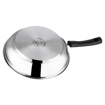 Picture of Vinod Stainless Steel Frypan 24 cm Diameter, Induction and Gas Stove Friendly, Sturdy Riveted Virgin Bakelite Handles