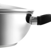 Picture of Vinod Stainless Steel Deluxe Kadai/Kadhai with Glass Lid with Riveted Handles- Diameter 26 cm, Capacity 3.8 Litre (Induction and Gas Stove Friendly)