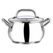 Picture of Vinod Stainless Steel Almaty Casserole with Glass lid -Diameter 18 cm, Capacity 2.9 Litre (Induction and Gas Stove Friendly)