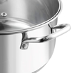 Picture of Vinod Stainless Steel Roma Casserole with Glass Lid & Riveted Handles-Diameter 20 cm, Capacity 3 Litre (Induction and Gas Stove Friendly)