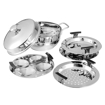 Picture of Vinod Gen - Z Multi Kadai/Kadhai 6 pcs Comes with Stainless Steel Lid, 2 Idli Plates, 2 Dhokla Plates and 1 Patra Plate - Silver (Induction and Gas Stove Friendly, Stainless Steel)