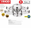 Picture of Vinod Gen - Z Multi Kadai/Kadhai 6 pcs Comes with Stainless Steel Lid, 2 Idli Plates, 2 Dhokla Plates and 1 Patra Plate - Silver (Induction and Gas Stove Friendly, Stainless Steel)