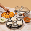 Picture of Vinod 6 Pc Stainless Deluxe Multi Kadai/Kadhai Set: 2 Idli Plates,2 Dhokla Plates,1 Patra Plate & 1 Mini Idli Plate